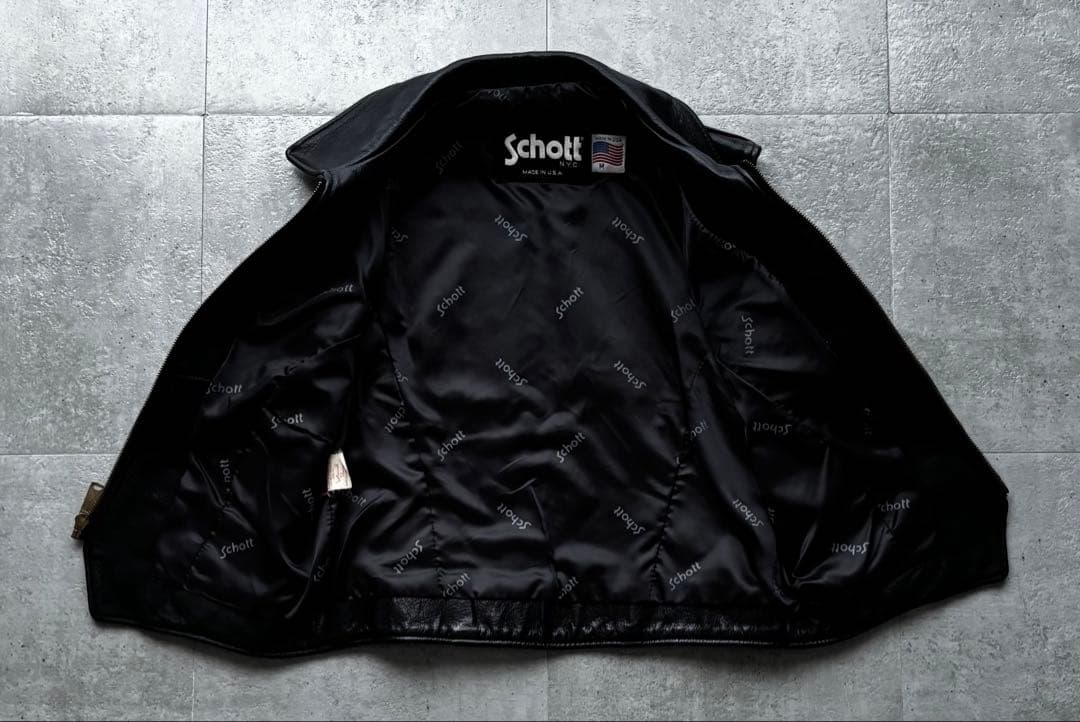 90s USA製　ショットSchott 243VW ライダース シングルベスト