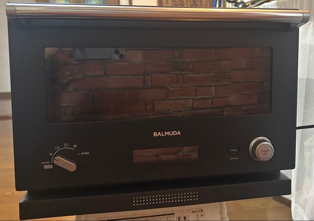 【うぃん】BALMUDA オーブンレンジ　K04A-BK 【ジャンク品】