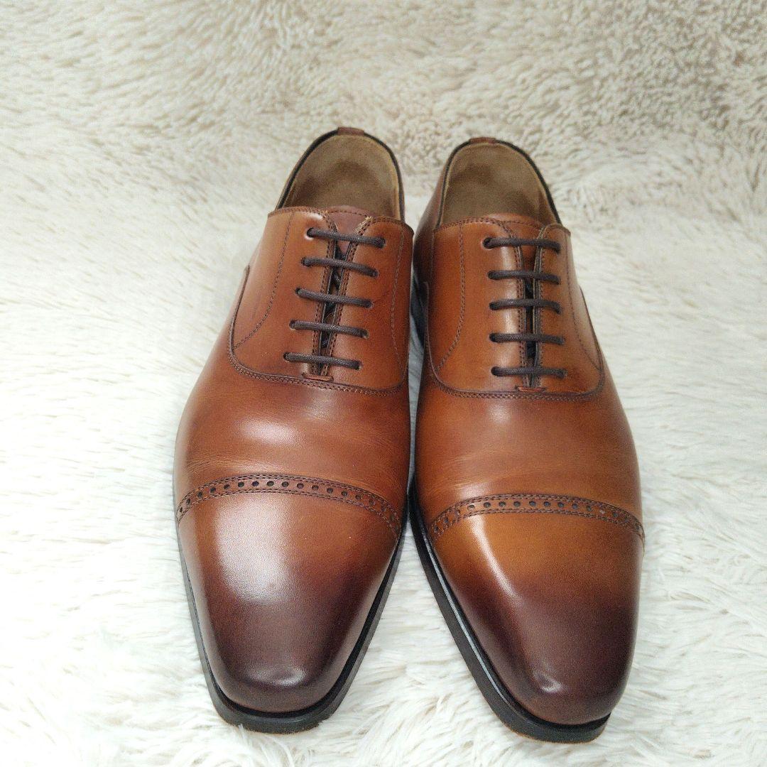 【極美品】マグナーニ　クォーターブローグ　茶　38