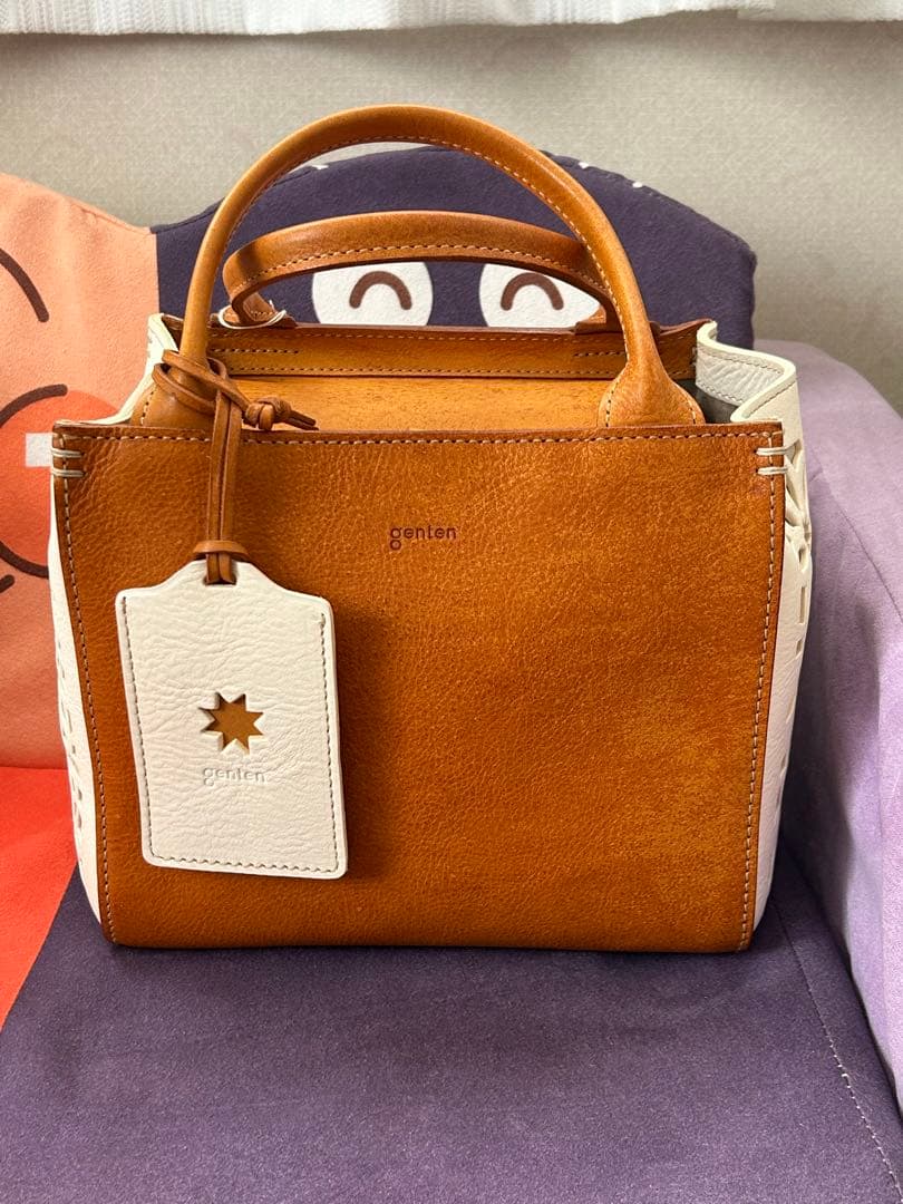 じ*こ様 genten カットワークハンドバッグ