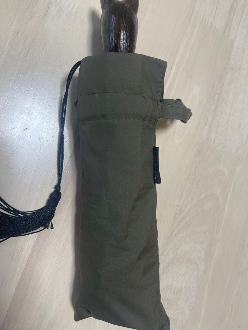 Guy de jean 折り畳み傘 雨/日傘兼用：ネコカーキ系