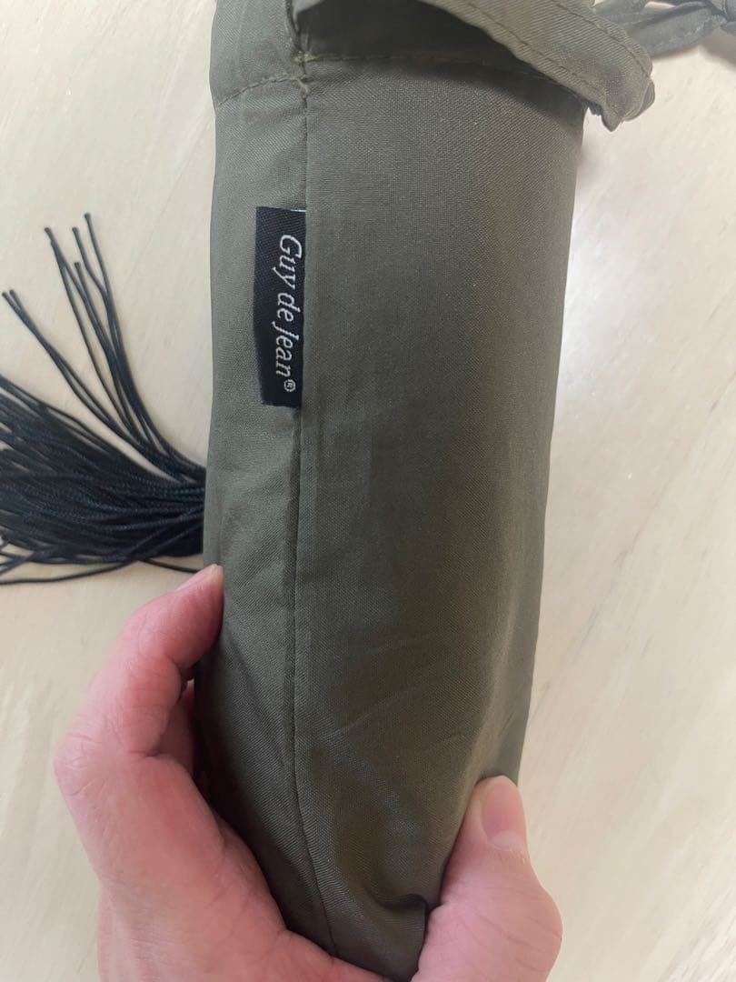 Guy de jean 折り畳み傘 雨/日傘兼用：ネコカーキ系