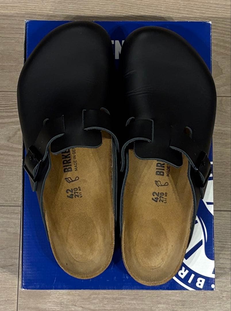 サンダル BOSTON/ボストン ナチュラルレザー レギュラー幅 (MEN)