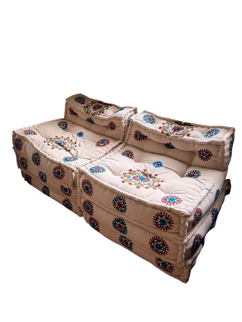 Y*様 【美品】アデペシュ ブロックマルチソファ 2人掛けコンプリート品