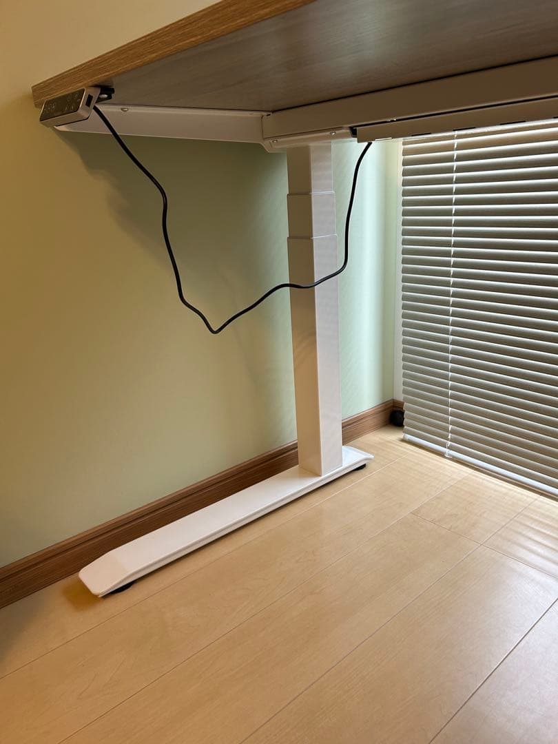 【美品】Flexispot E7 pro 昇降式デスク　ホワイトウッド　コノ字型