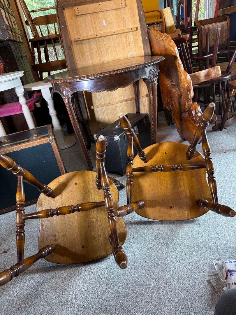 飛騨産業 キツツキ ウィンザーチェア 2脚セット 国産椅子 昭和レトロ