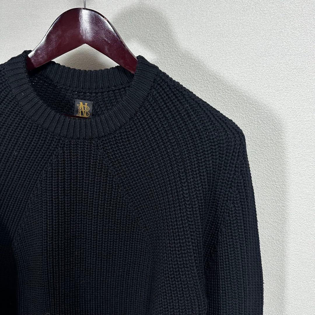 美品 黒 BATONER / SIGNATURE CREW NECK