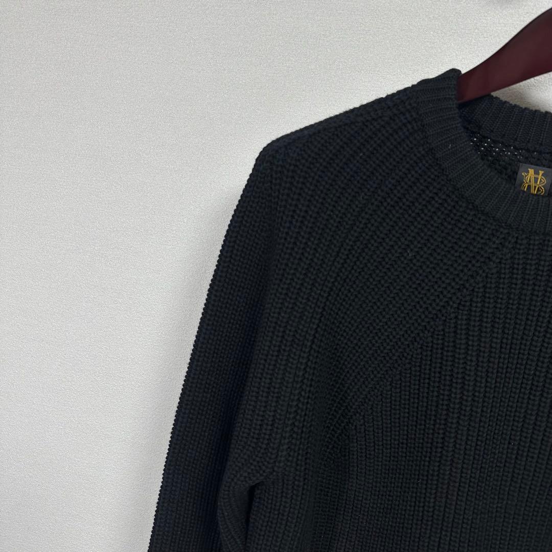 美品 黒 BATONER / SIGNATURE CREW NECK