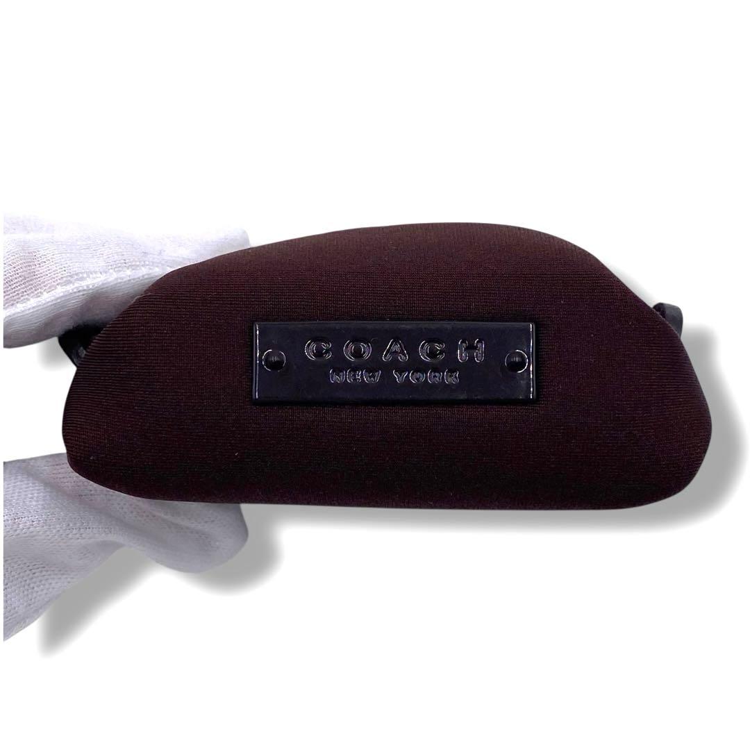 希少✨️ COACH コーチ ブラウン ケース キーリング ナイロン ロゴ