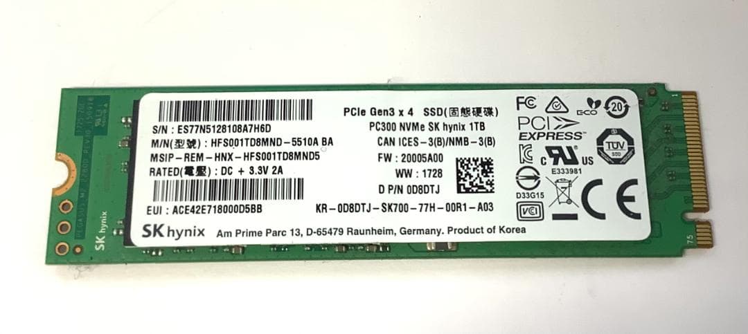 ③-WA354-SKhynix NVMe 1TB SSD 1点