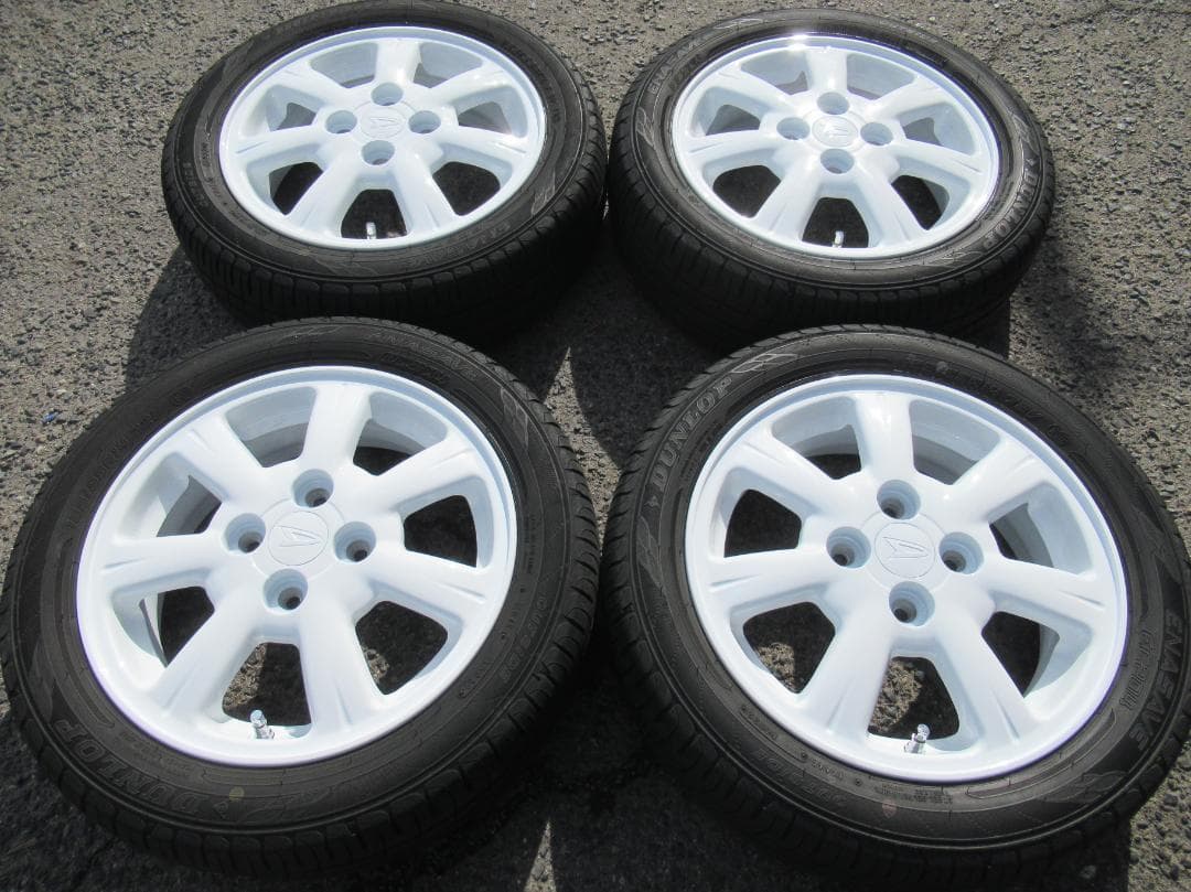 165/55R14 ダンロップ ダイハツ純正 ホワイト ムーブ ジーノ 手渡OK
