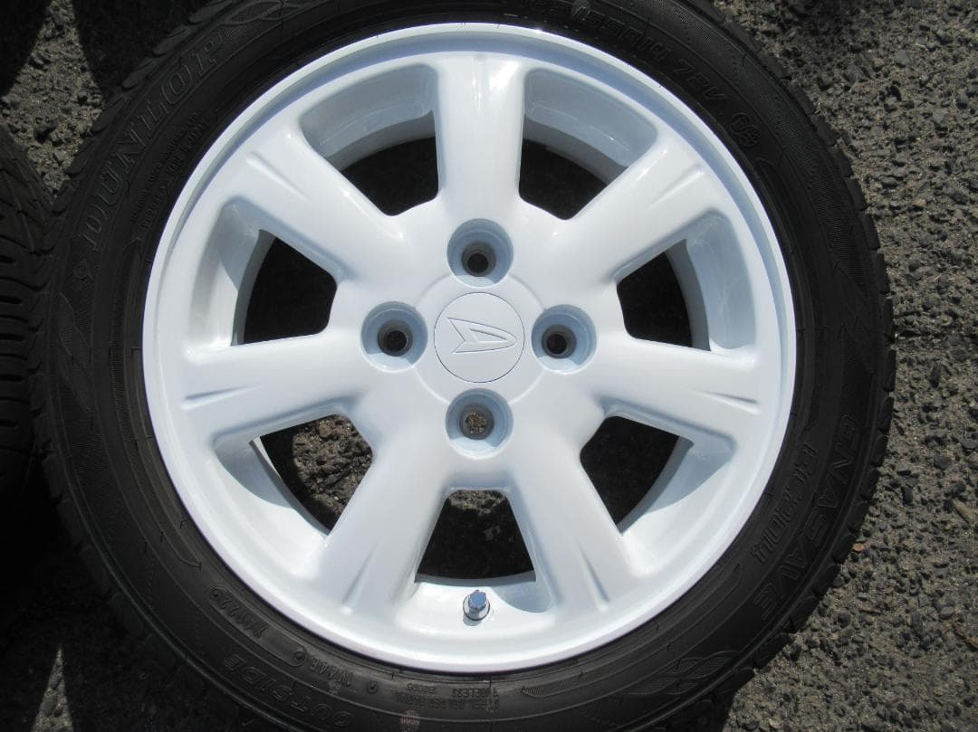 165/55R14 ダンロップ ダイハツ純正 ホワイト ムーブ ジーノ 手渡OK