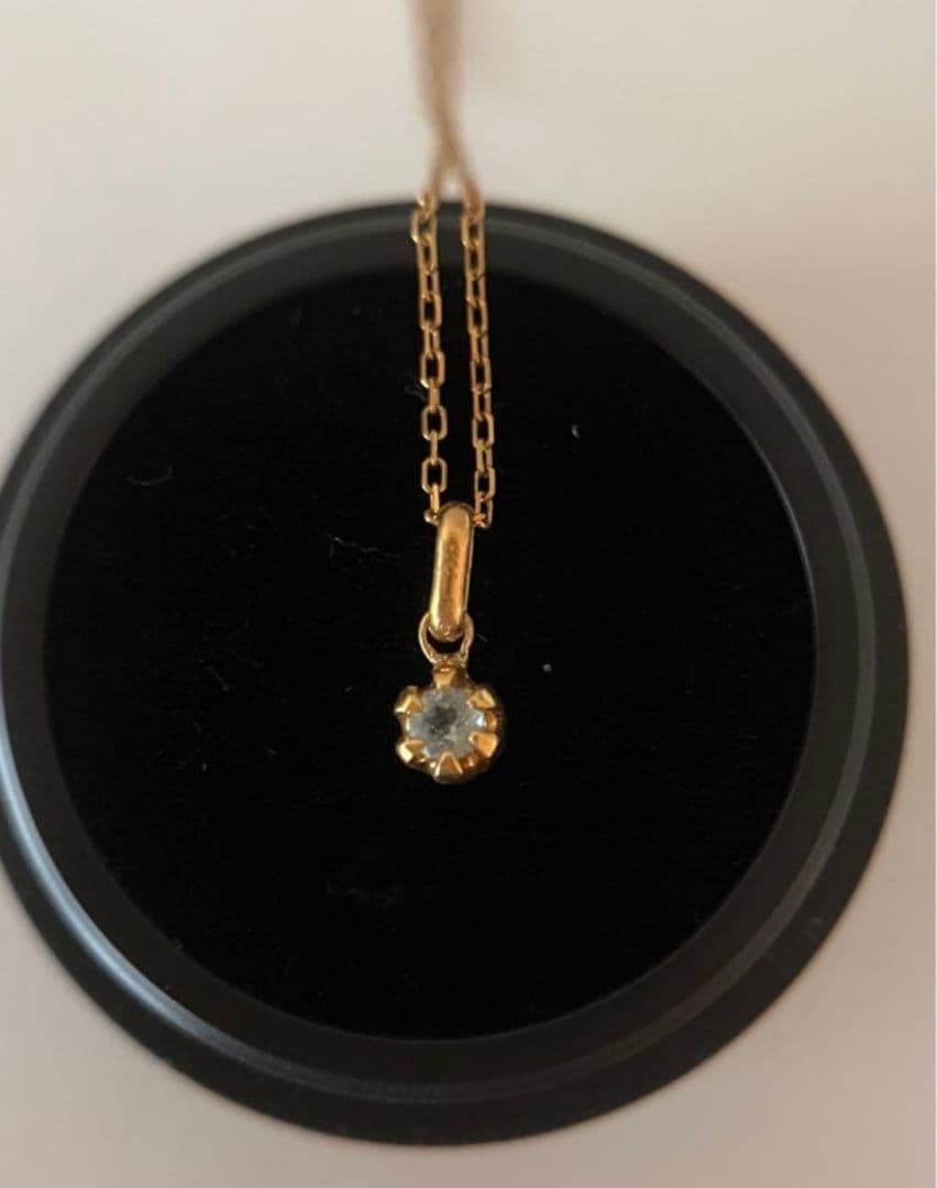 4℃　k18 トップのみ　アクアマリン　3月誕生石