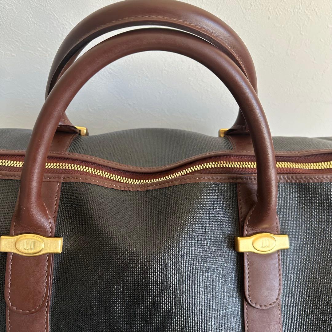 Dunhill ダンヒル ボストンバッグ レザー ゴールド金具 大容量