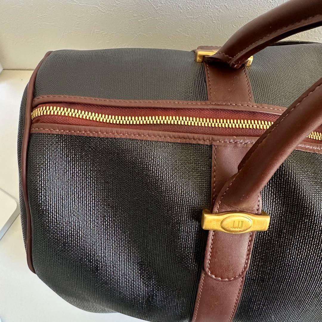 Dunhill ダンヒル ボストンバッグ レザー ゴールド金具 大容量