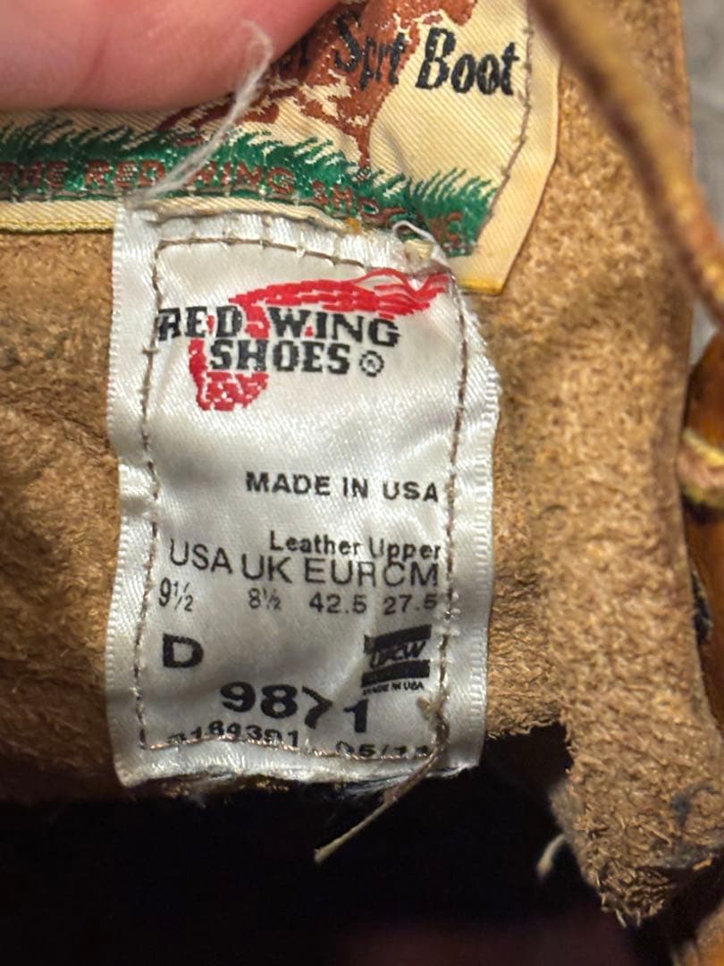 か*め様 RED WING 9871 9.5D アイリッシュセッター USA