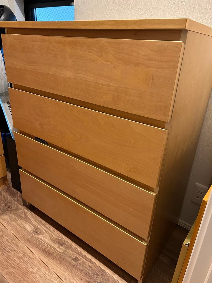 IKEA MALM マルム チェスト4段 バーチ　　引き出しタンス 箪笥