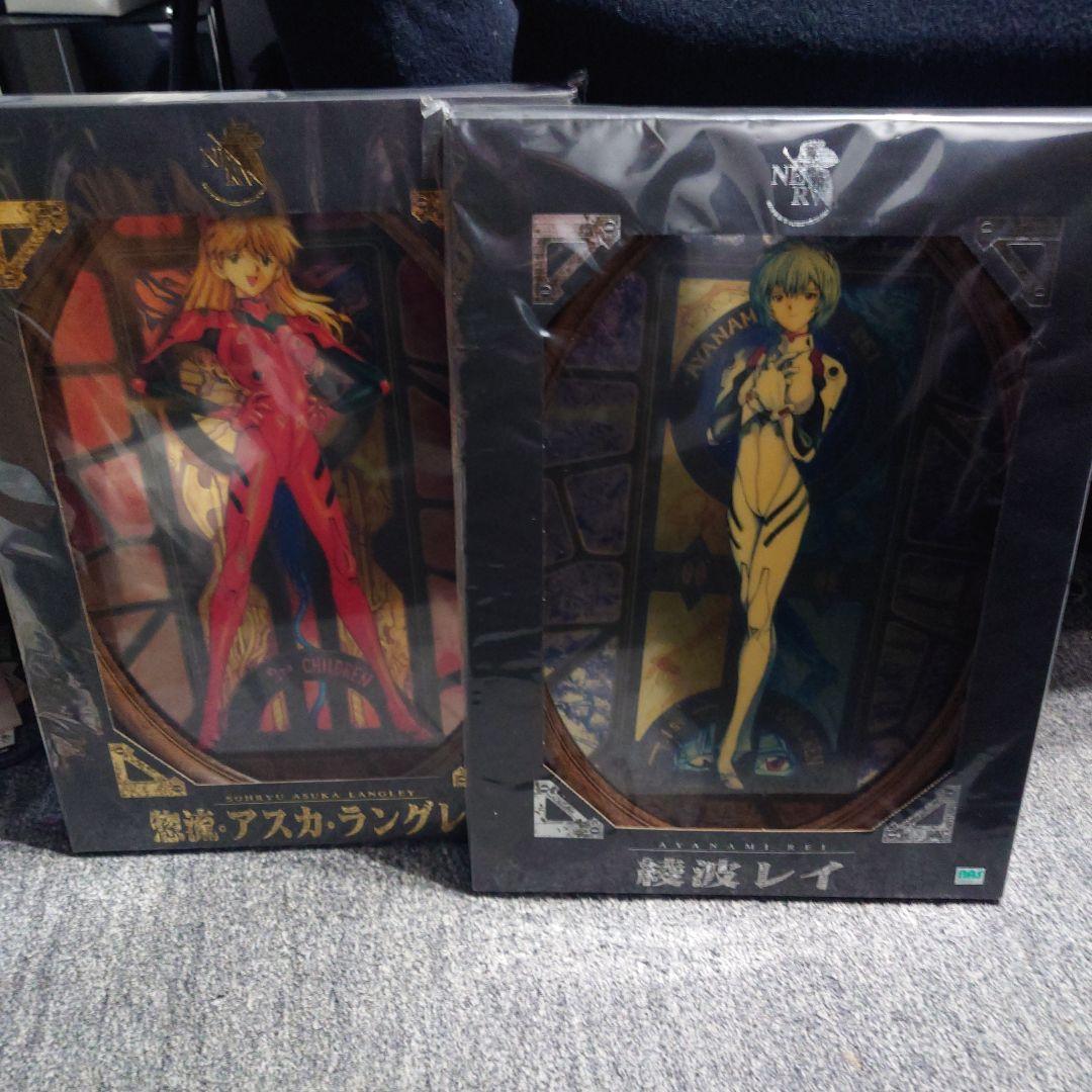 エヴァンゲリオン 綾波レイ+惣流・アスカ・ラングレーアートクリスタルオーバル