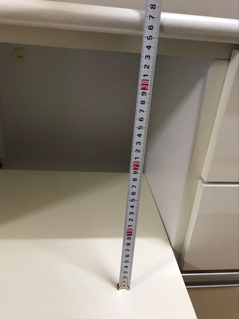 ホワイトレンジボードキッチン収納食器棚