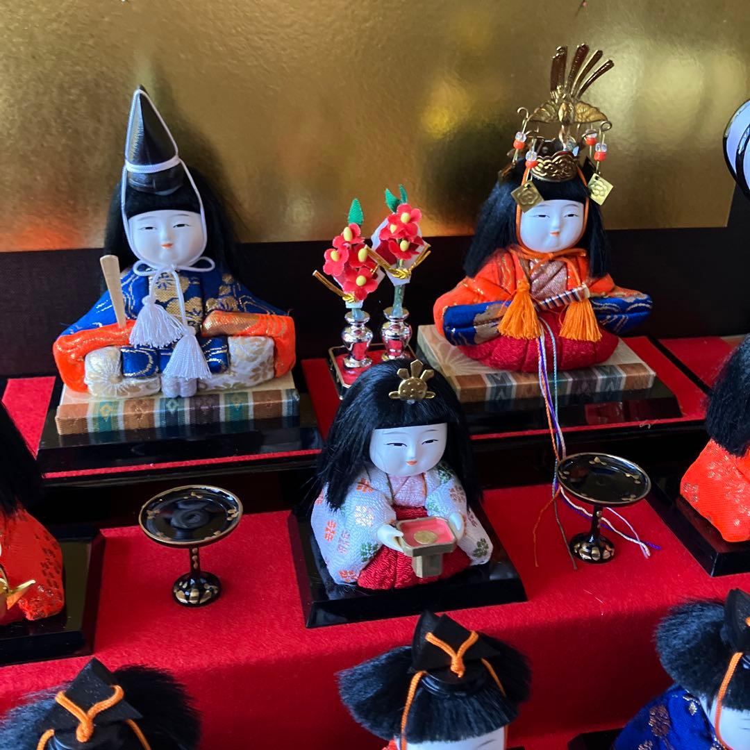 雛人形セット　木目込み　東京久月　木目込　雛人形15体　久月作　希少品