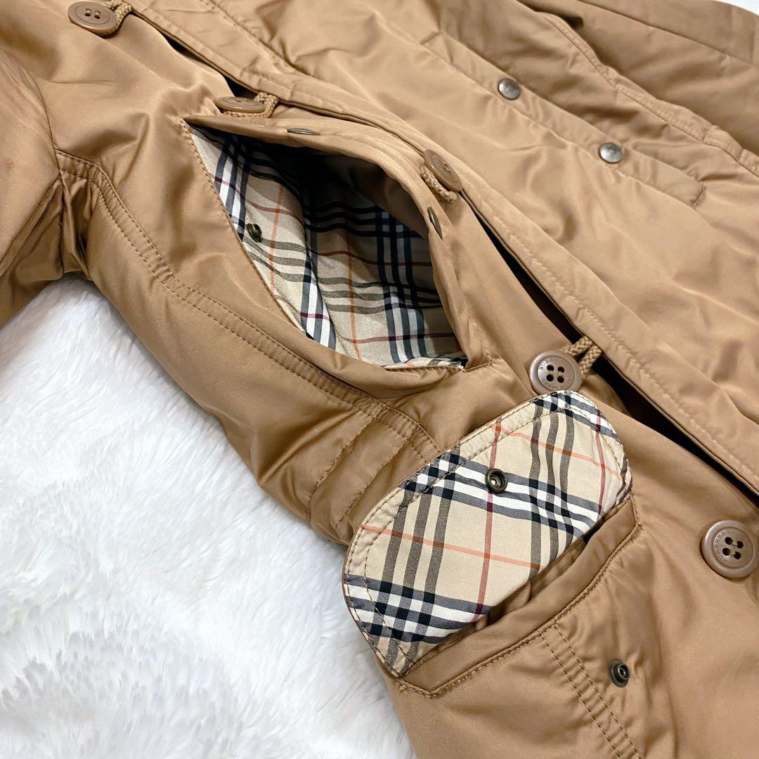 バーバリーブルーレーベル コート ダウン 中綿ジャケット 替えボタン付き 36