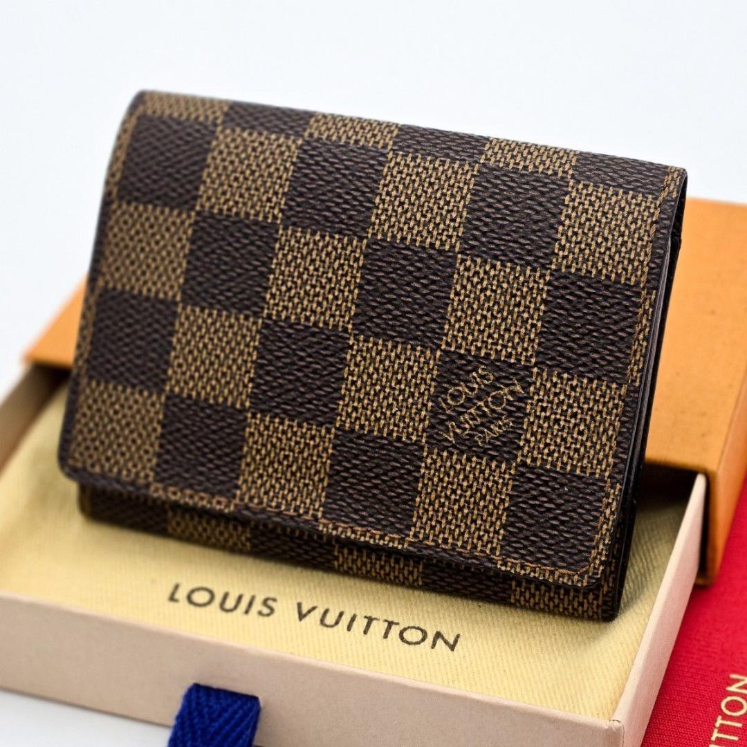 ママさん カードケース ダミエ ブラウン 名刺入れ アンヴェロップ