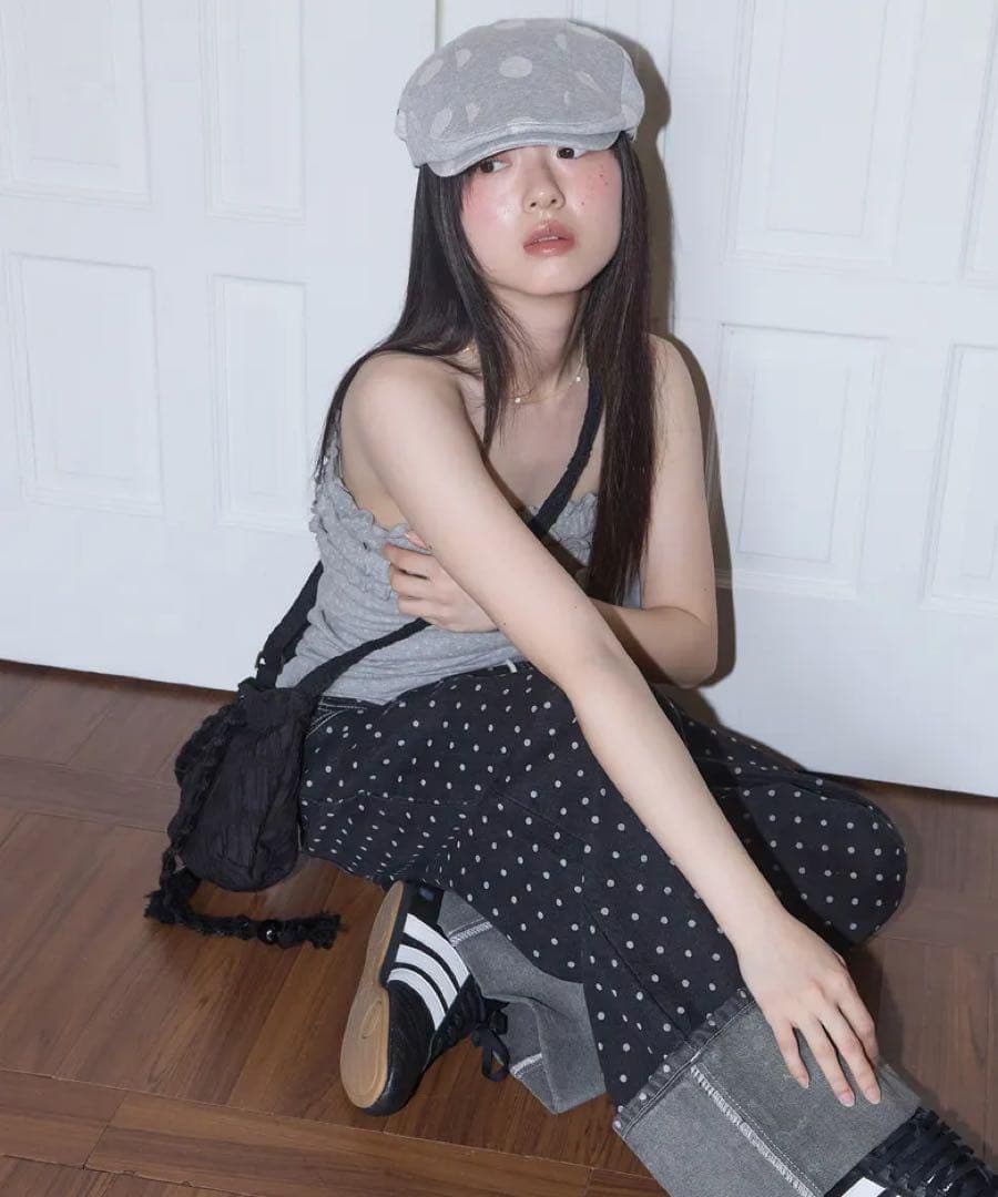 パンツ fancy club String Dot Roll-Up Pants