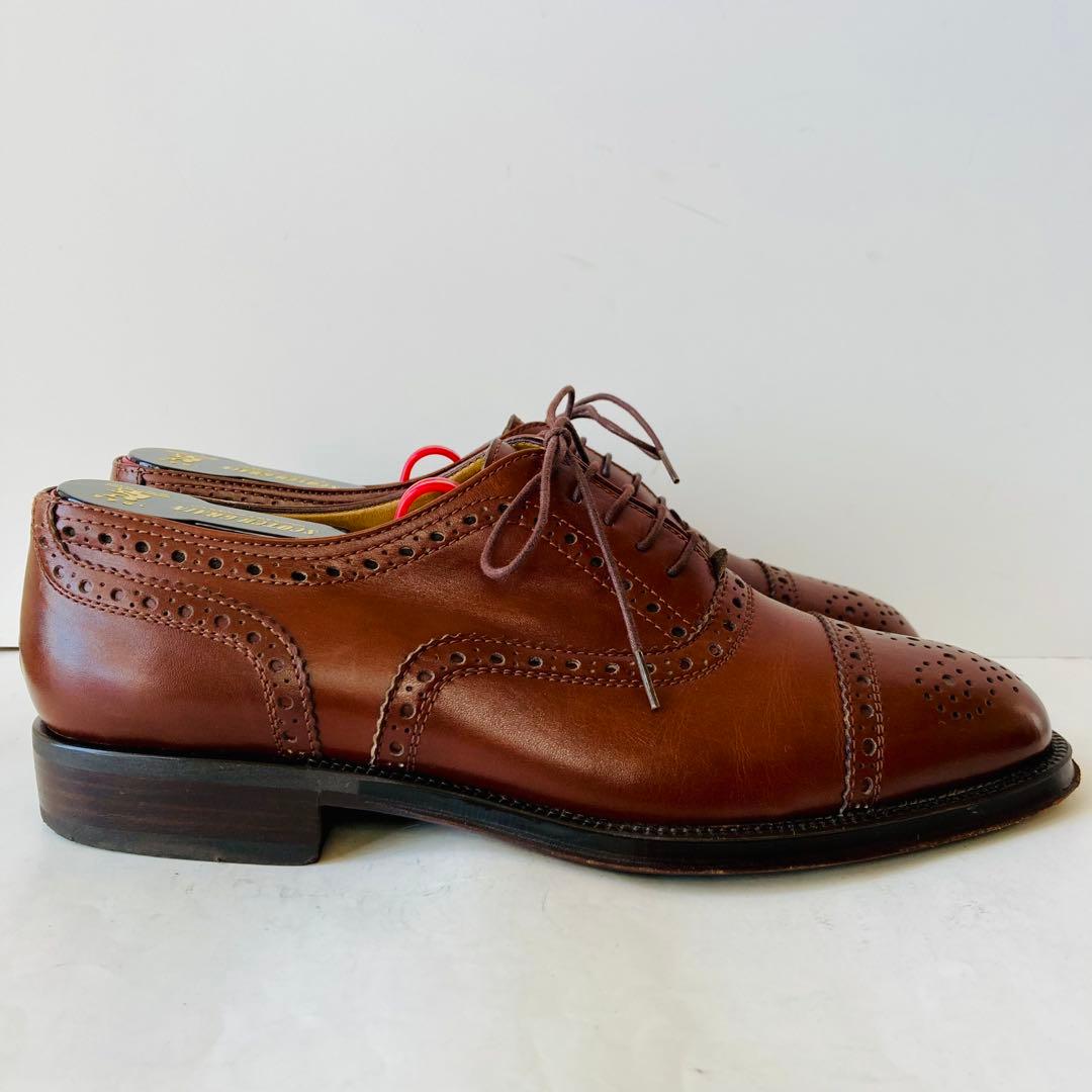 【美品】BALLY バリー 濃茶 ストレートチップ 25.5cm 除菌・消臭済み