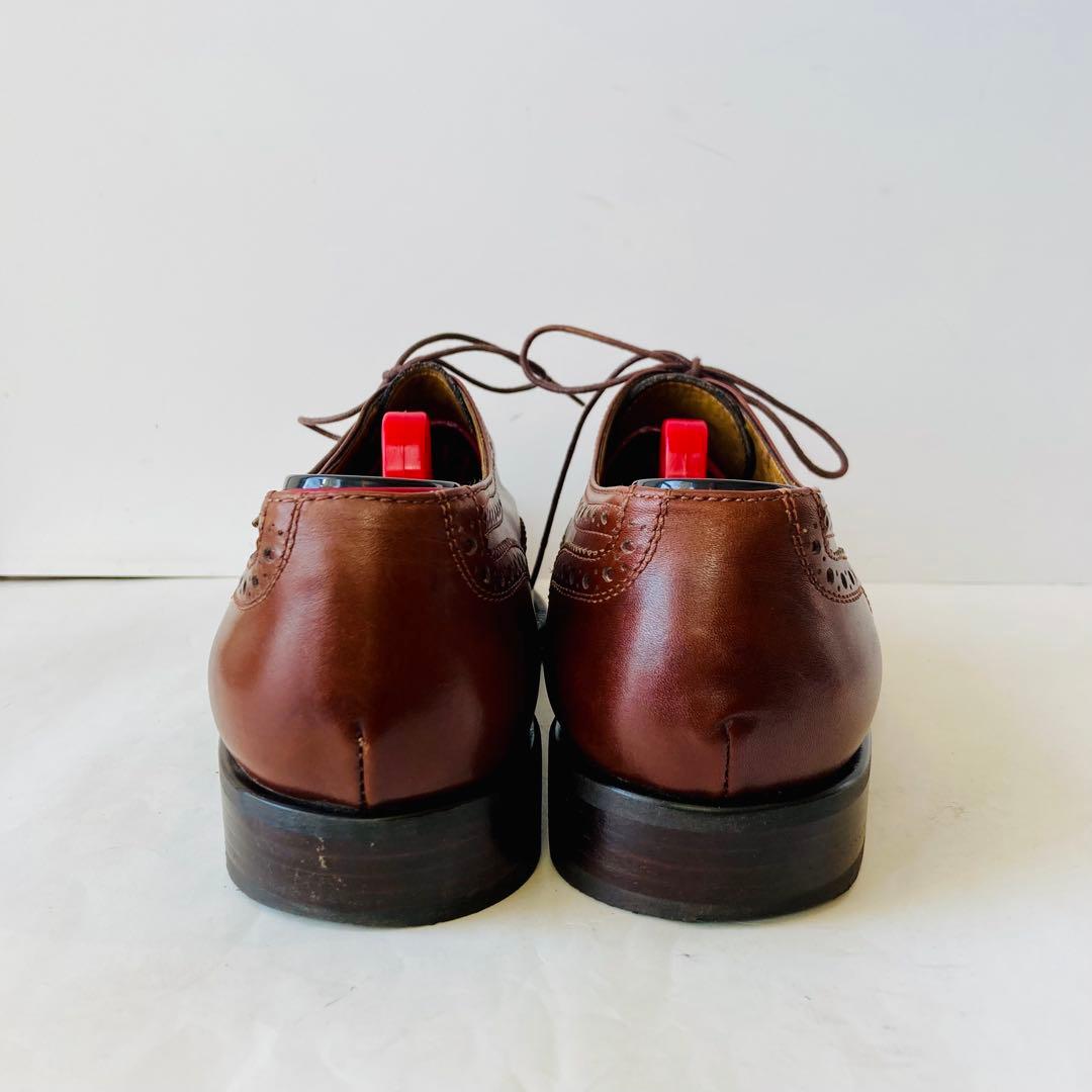 【美品】BALLY バリー 濃茶 ストレートチップ 25.5cm 除菌・消臭済み