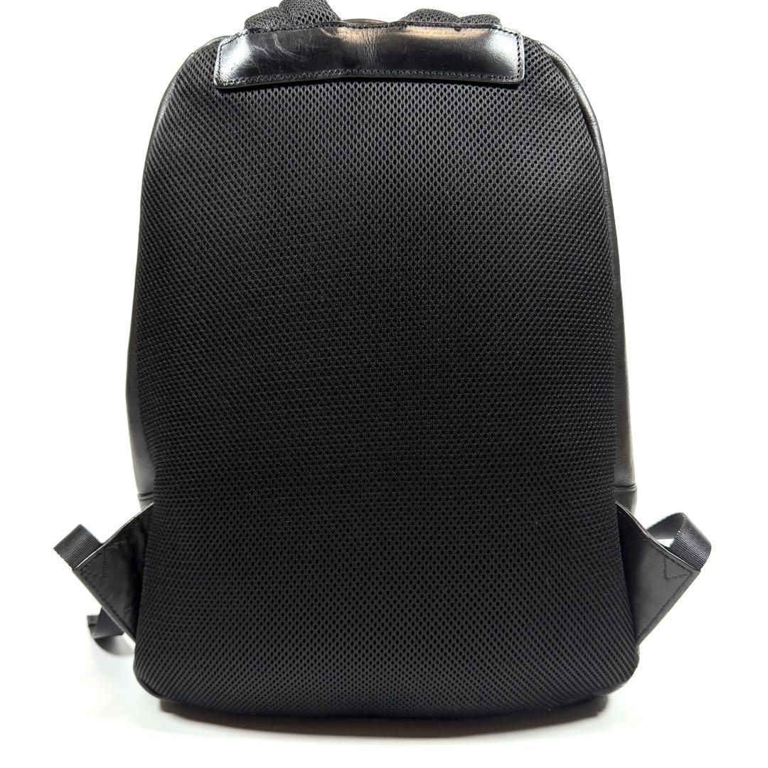 【極美品】【希少】アニエスベー　リュック　レザー　ブラック　レザールロゴ　メンズ