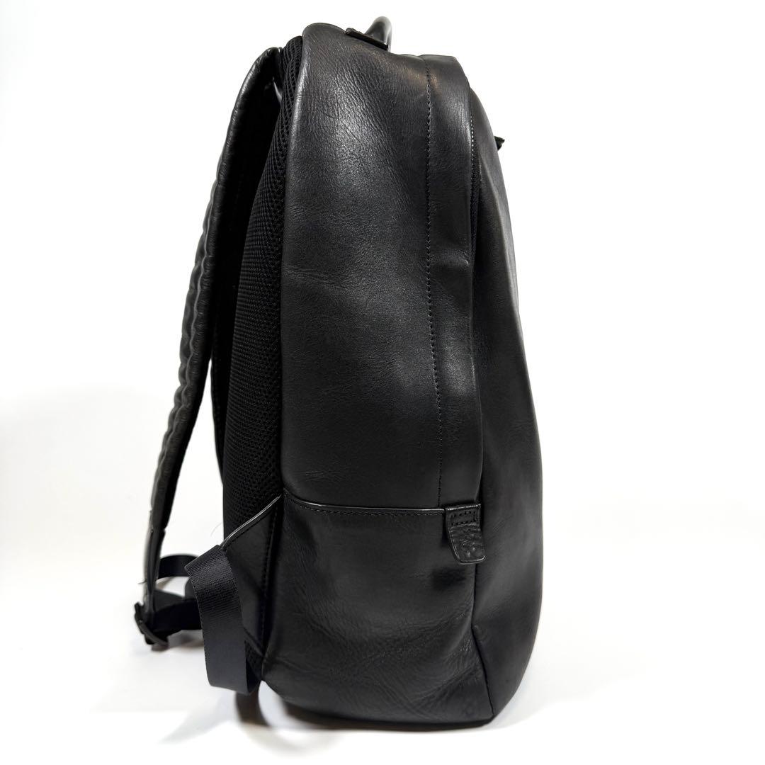 【極美品】【希少】アニエスベー　リュック　レザー　ブラック　レザールロゴ　メンズ