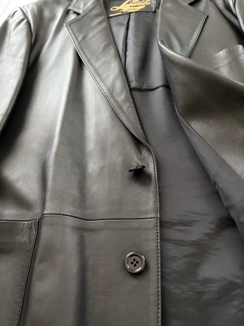 Lepanto レパント 羊革 シープスキン レザージャケット サイズXL 黒色