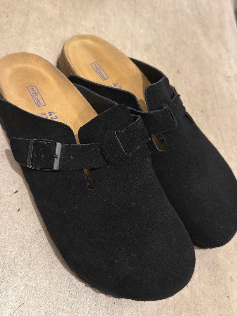 BIRKENSTOCK BOSTON ブラック ボストン 42 ナロー