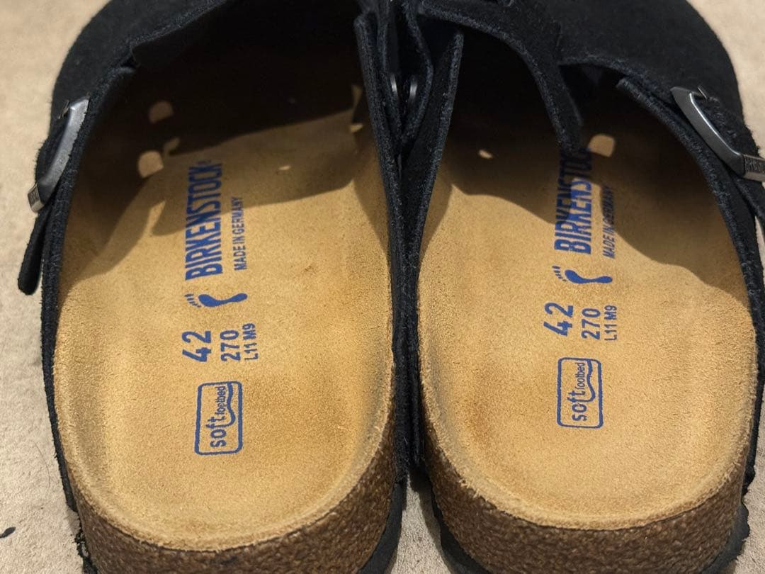 BIRKENSTOCK BOSTON ブラック ボストン 42 ナロー