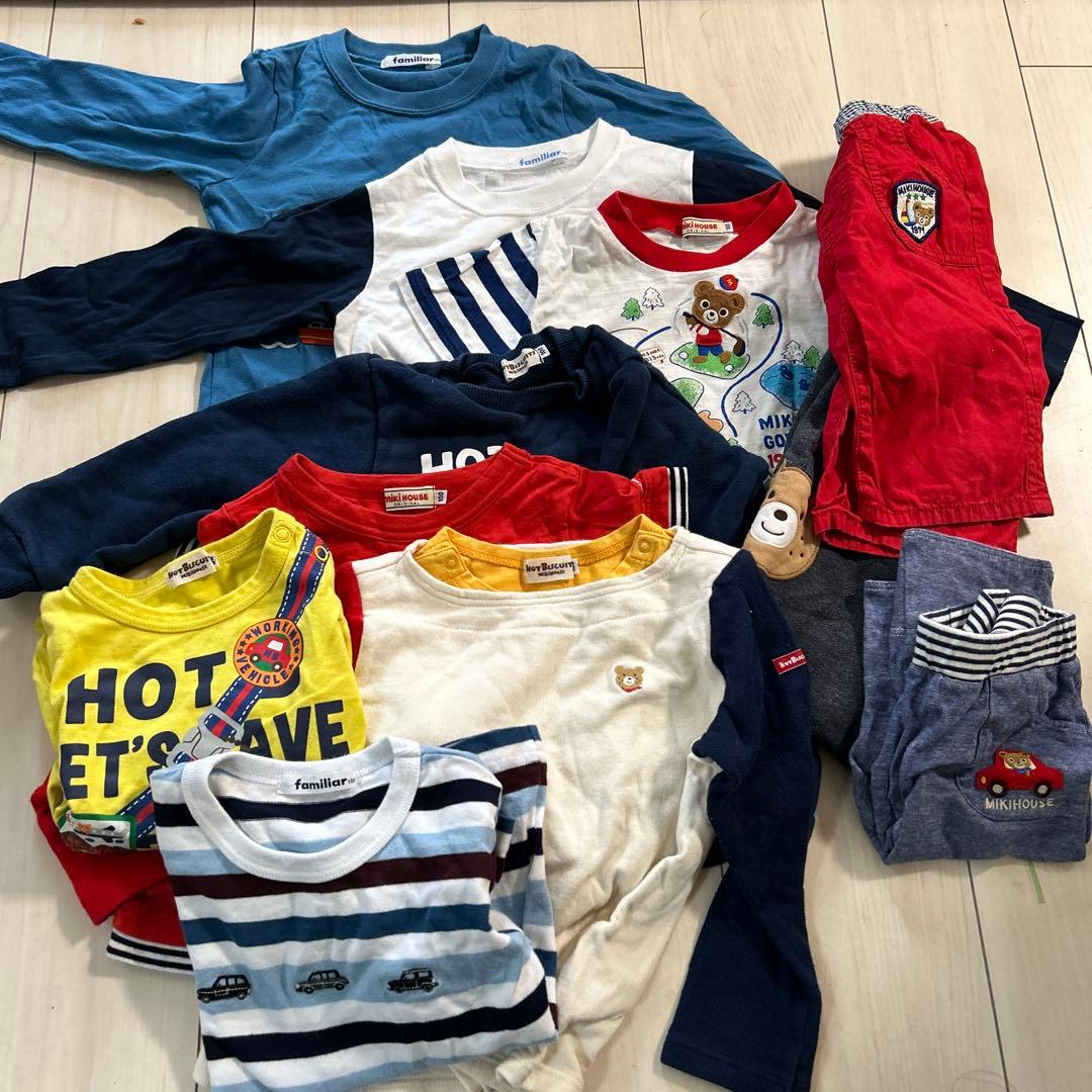 ファミリア、ミキハウス子供服 100cm11点＋おまけ