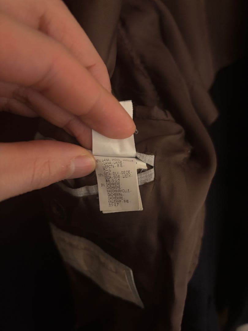 Brunello cucinelli ウールカシミヤシルク　ネイビー48