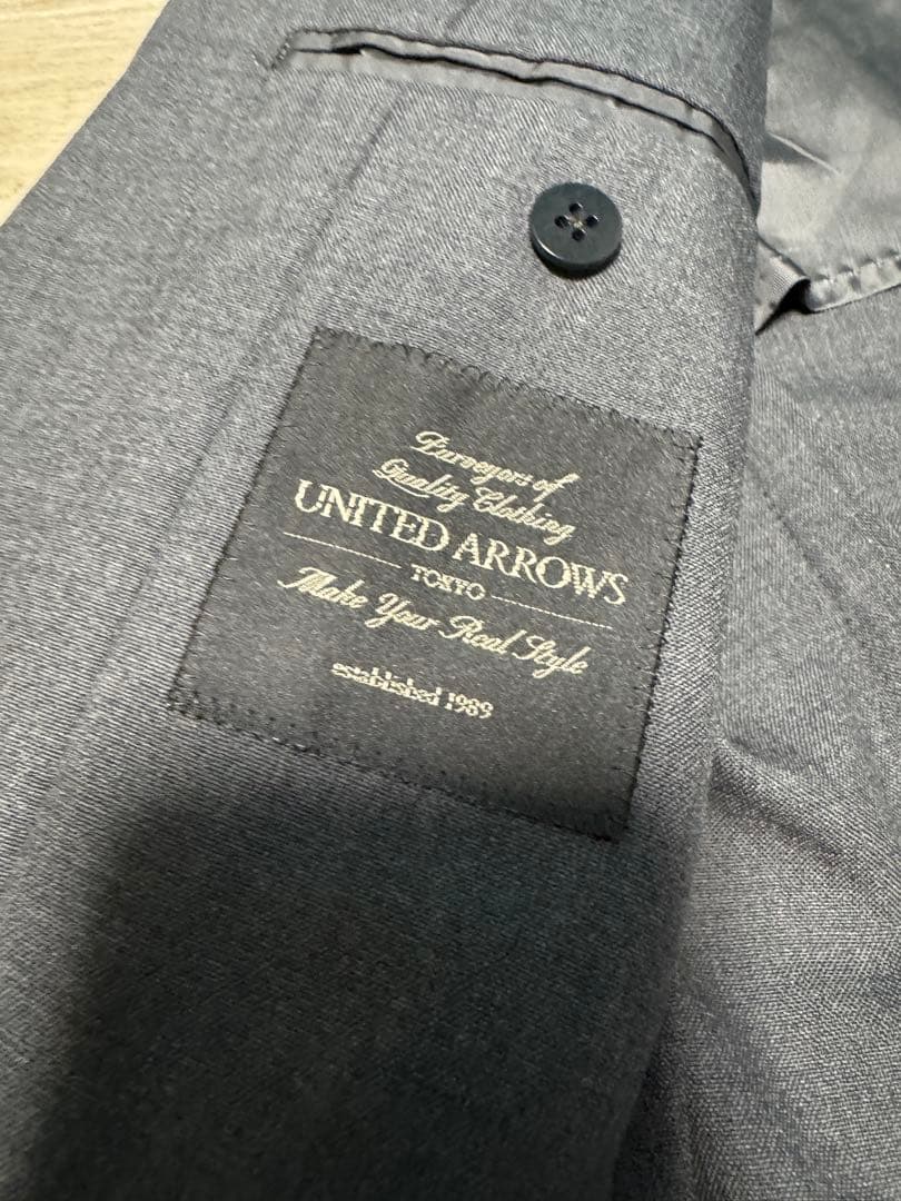 美品■UNITED ARROWS　スーツ　セットアップ上下　グレー灰　アローズ