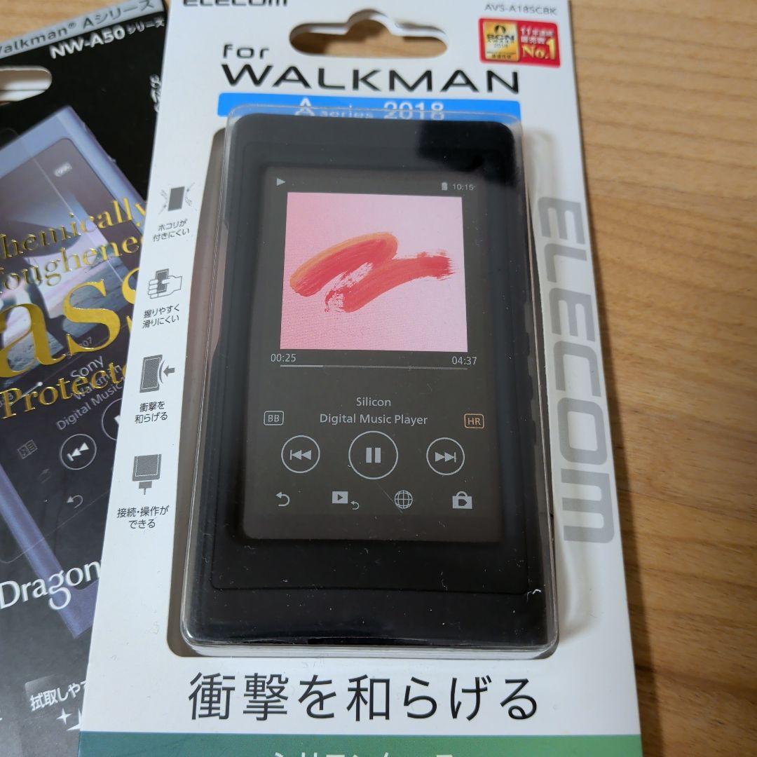 sony ウォークマン NW-A55 黒 シリコンケース 液晶シート