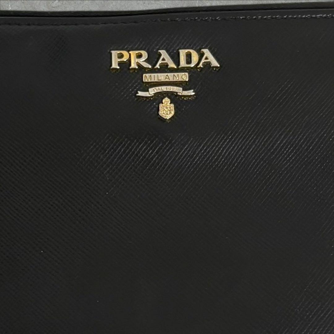美品✨ プラダ PRADA 長財布 ファスナー サフィアーノ ブラック