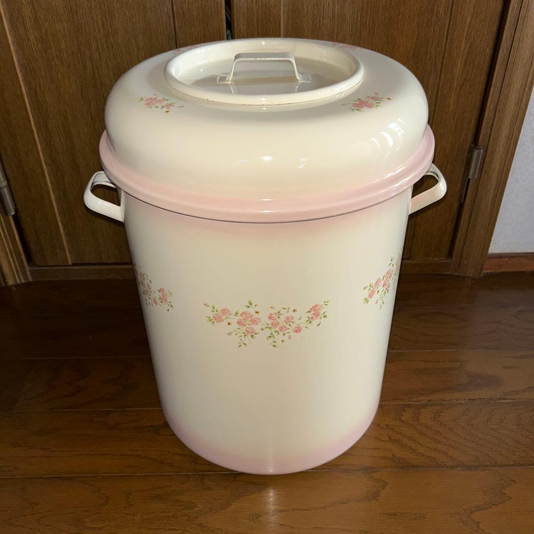 イマン　ホーロートラッシュ缶