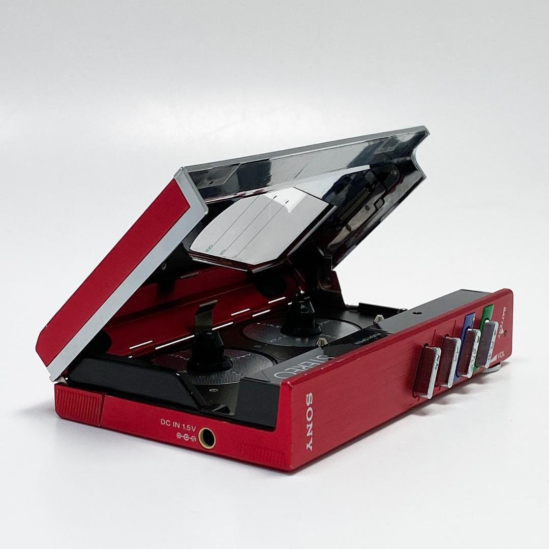 メンテナンス品 SONY WALKMAN WM-30 カセットプレーヤー レッド