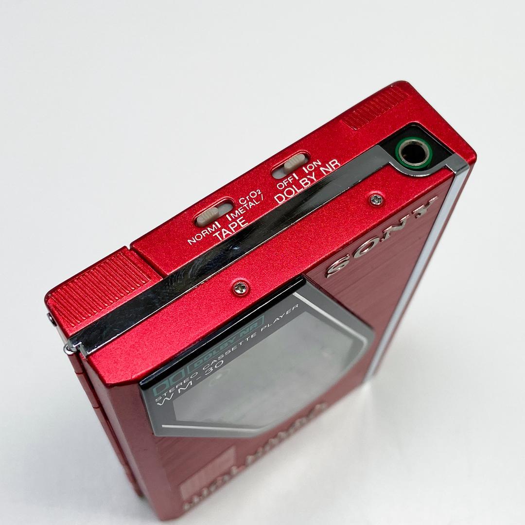メンテナンス品 SONY WALKMAN WM-30 カセットプレーヤー レッド