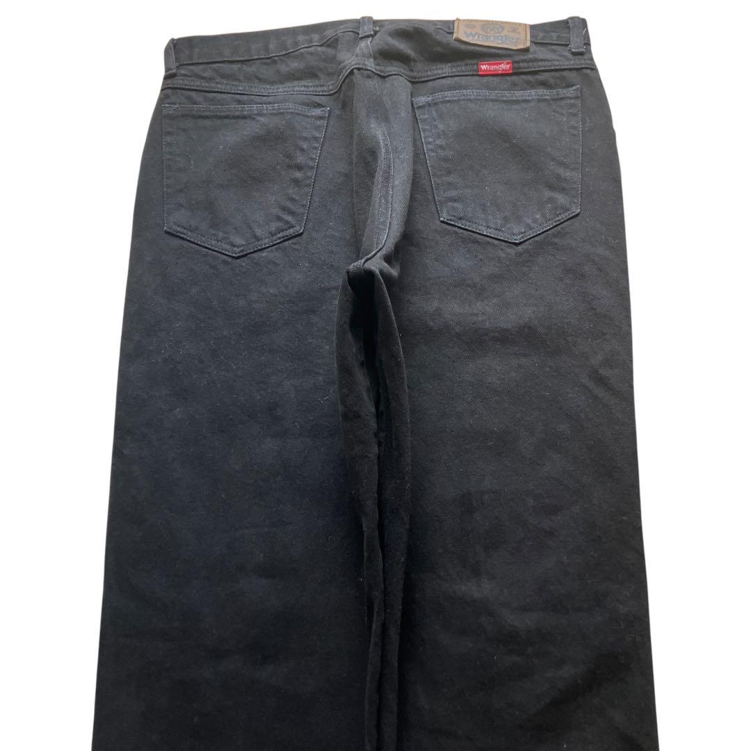 美品90s Wrangler ヘビーオンス ワイドブラックデニム W34L32
