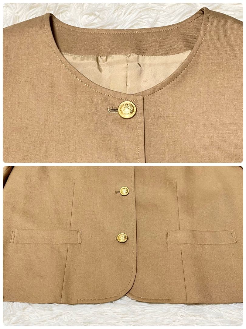 バーバリー ジャケット セットアップ 女の子 160 ウール　金ボタン