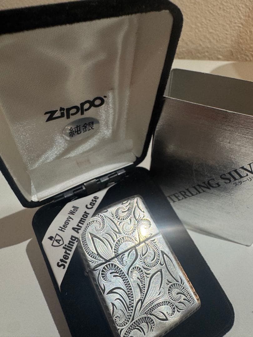 純銀×五面彫刻×Armor （70g） Zippo