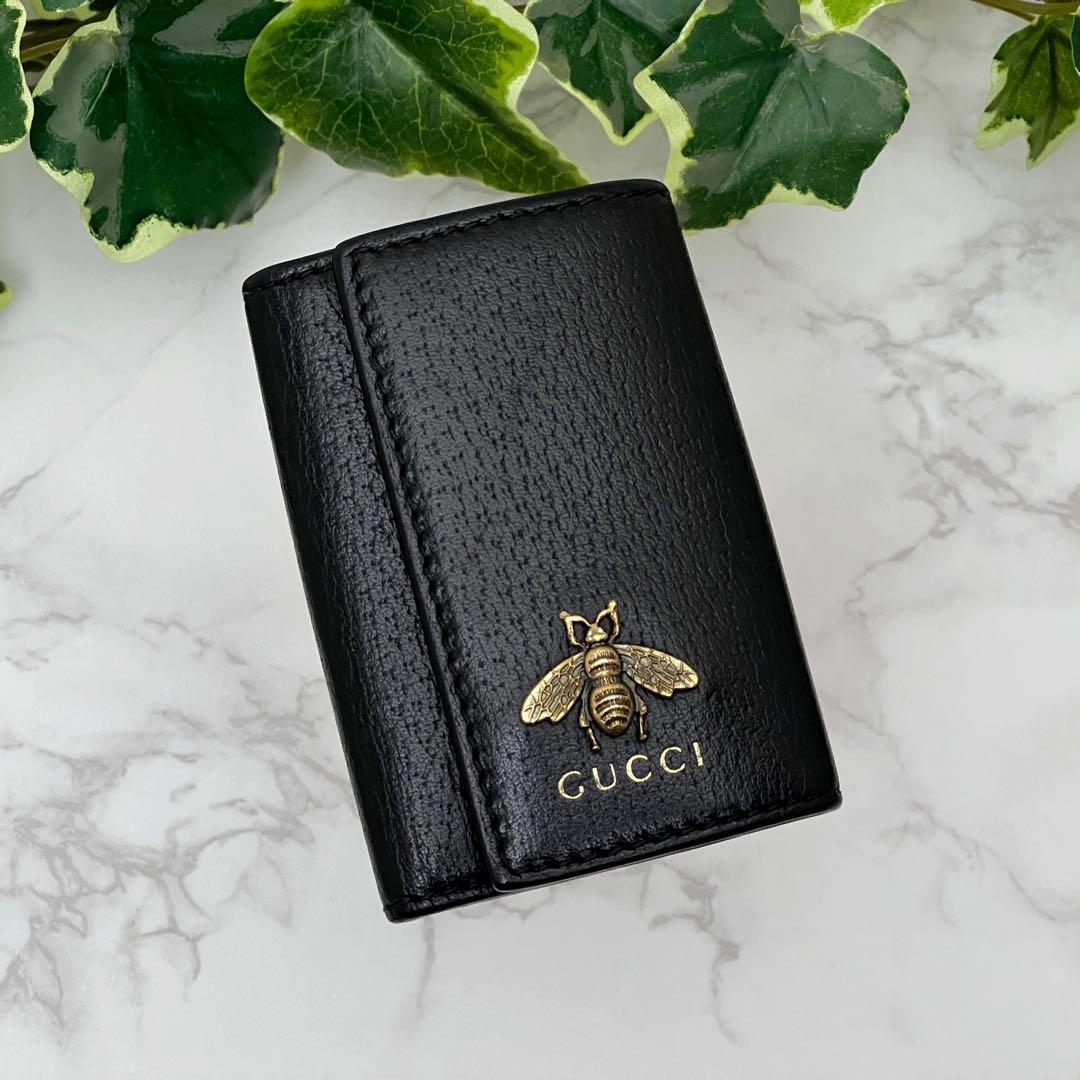 グッチ GUCCI アニマリエ メタル Bee キーケース ブラック