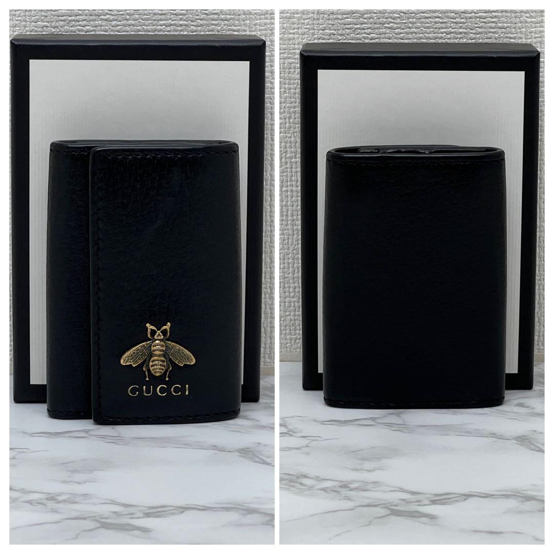グッチ GUCCI アニマリエ メタル Bee キーケース ブラック