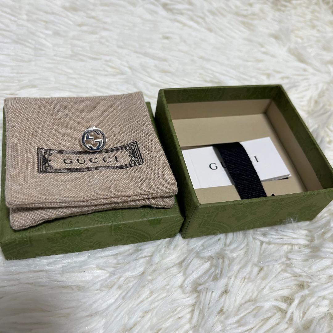 【美品】GUCCI GGマーモント インターロッキング ピアス 片方 AG925