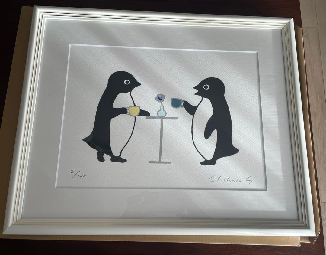 ペンギン喫茶⭐︎スタンディングコーヒー坂崎千春　さかざきちはる　版画