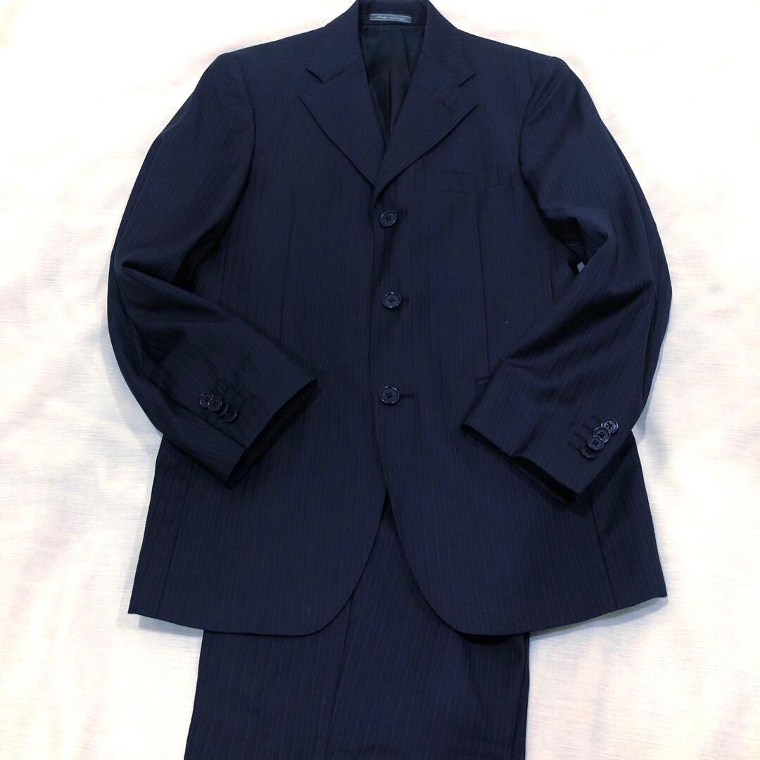Ferragamo フェラガモ ネイビー シングル セットアップ スーツ